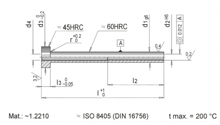 meusburger模斯堡E 1720 淬硬丝筒